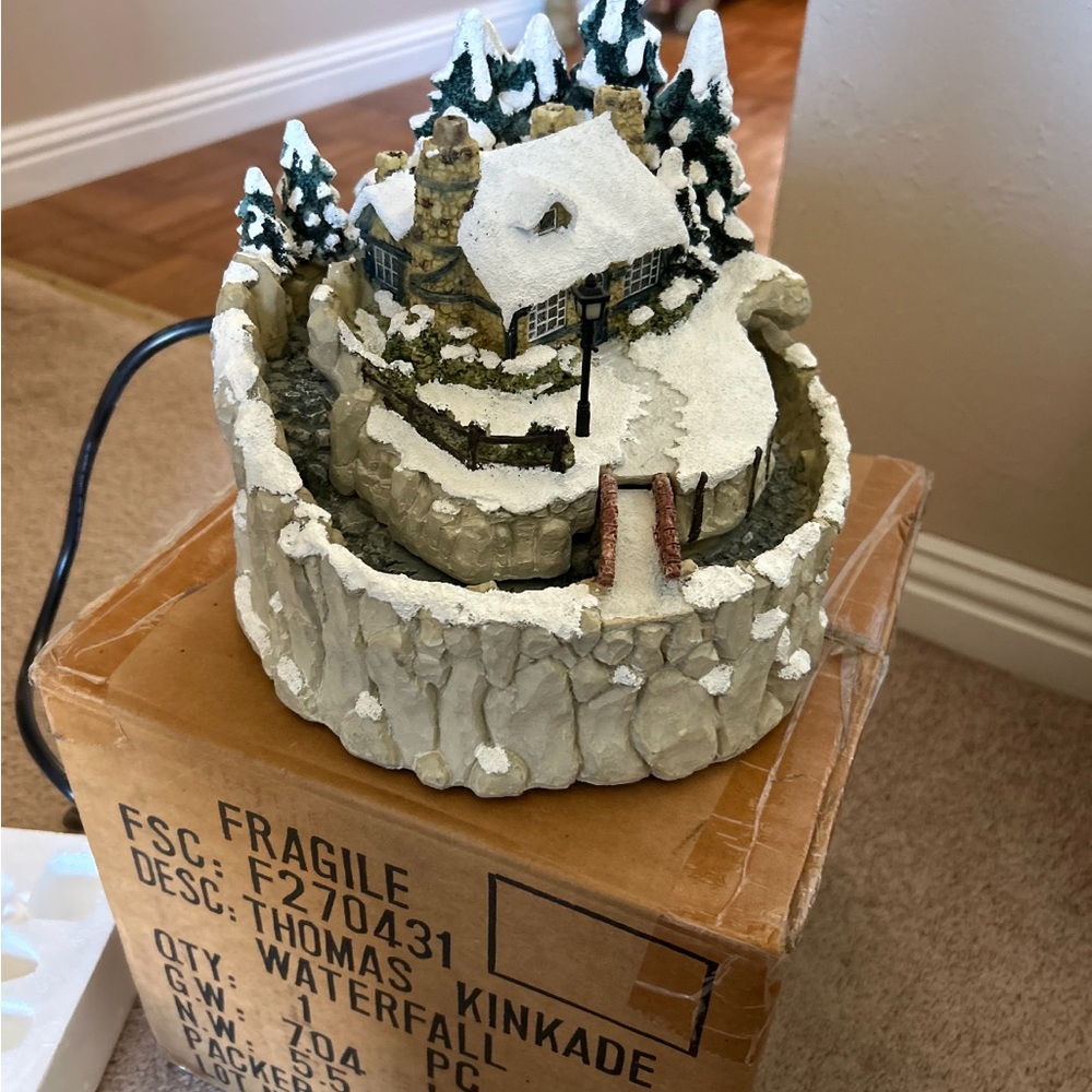 Thomas Kinkade Winter Village Sculpture